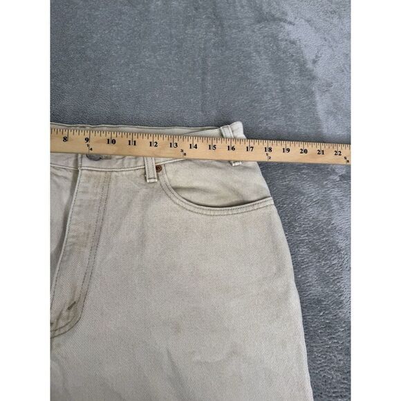 Vintage 90s Levi's 550 Relaxed Fit Straight Leg Jeans Men's Size 36x30 Beige - Picture 13 of 15